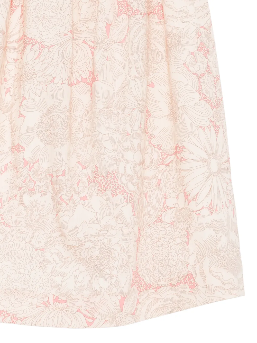 Bonpoint Jurk met bloemenprint Beige