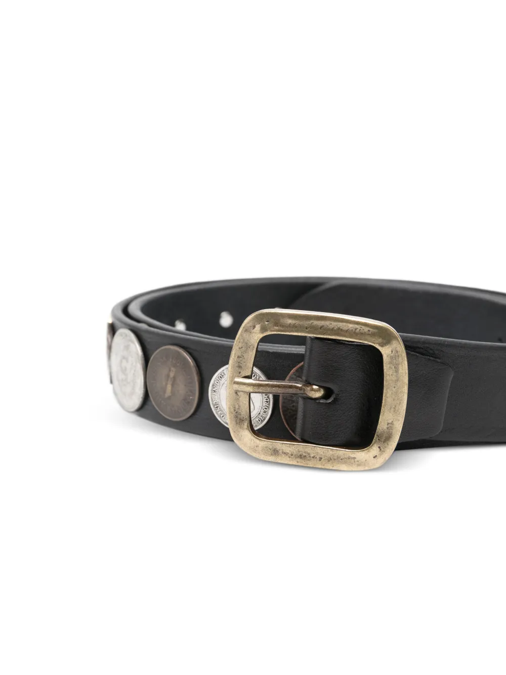  Eraldo Coin-embellished Buckle Belt - Brown 