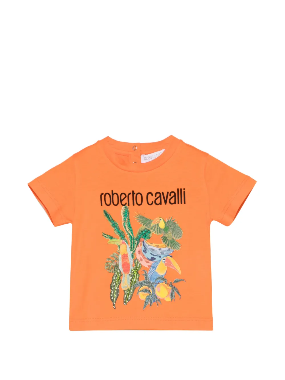 Roberto Cavalli Junior T-shirt con stampa - Arancione