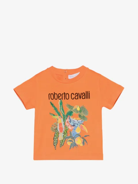 Roberto Cavalli Junior tropical-graphic T-shirt