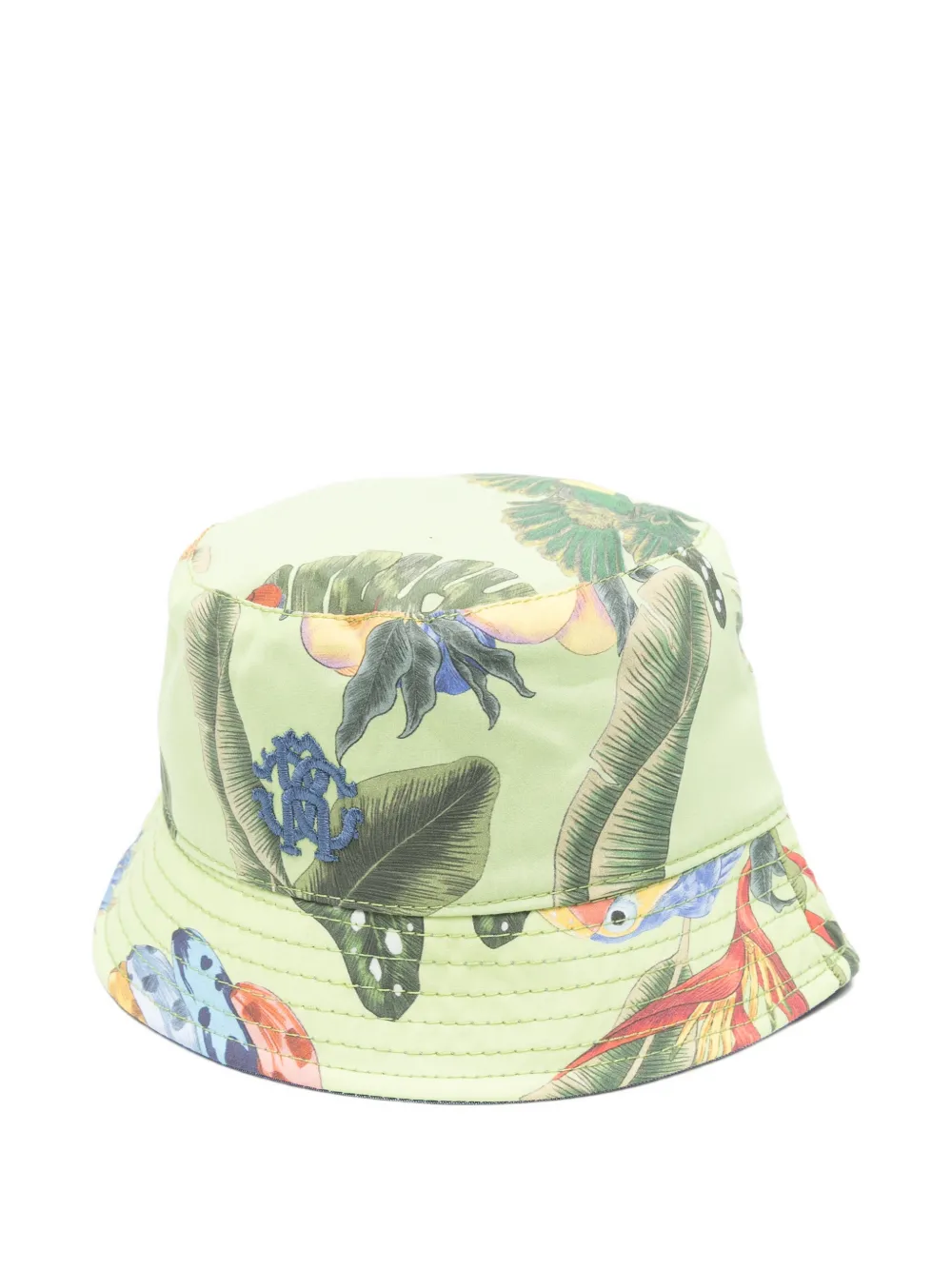 Roberto Cavalli Junior floral-design bucket hat - Verde