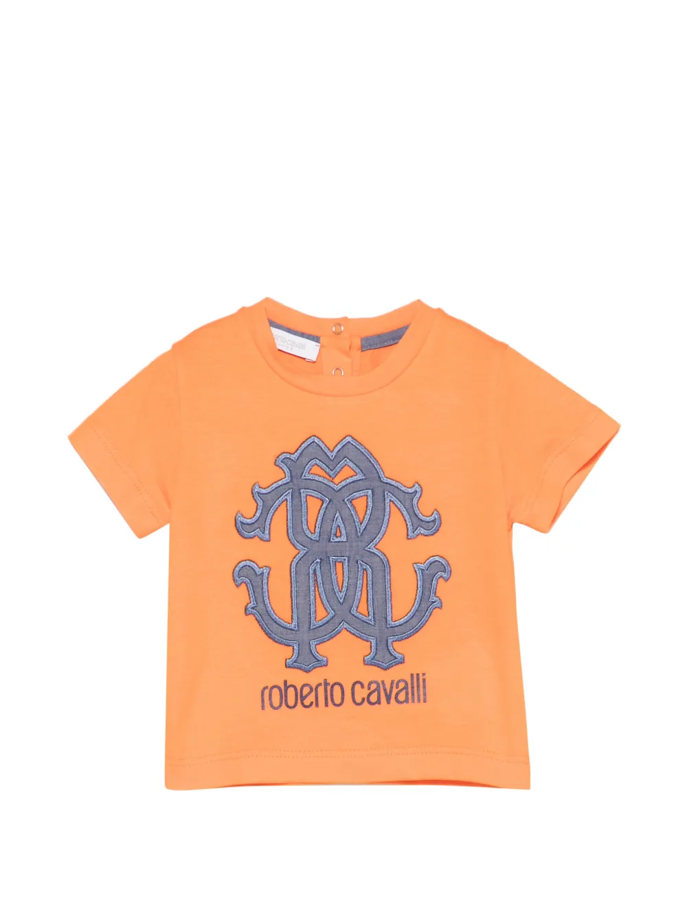 Roberto Cavalli Junior T-shirt con ricamo - Arancione