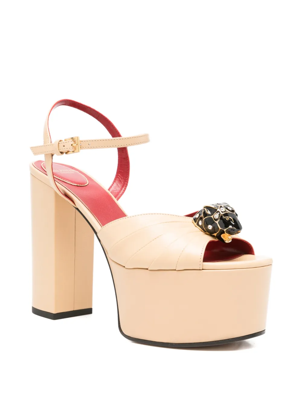 Valentino Garavani Verfraaide sandalen met plateauzool Beige