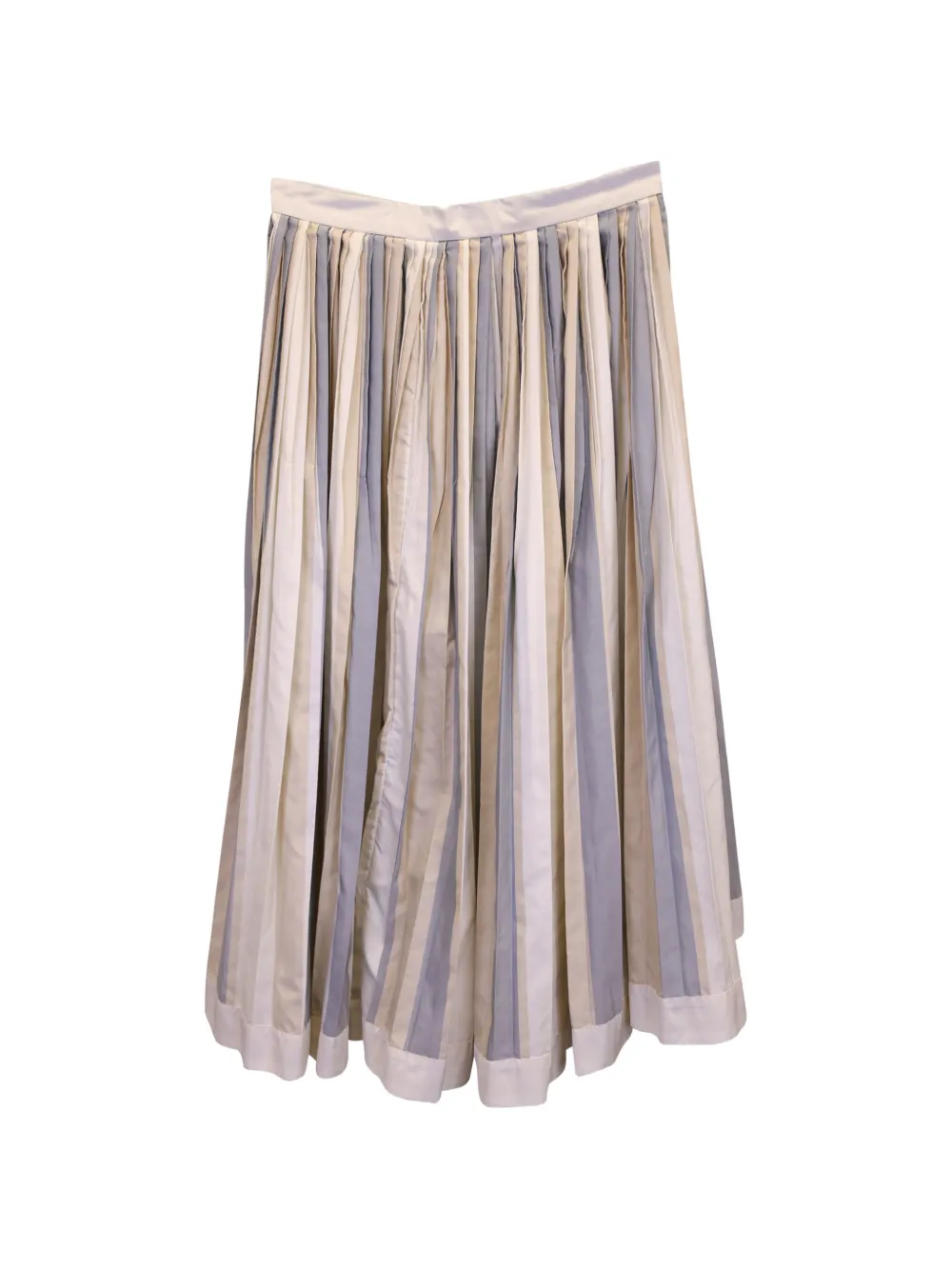 Prada Pre-Owned asymmetric-hem striped skirt - Toni neutri