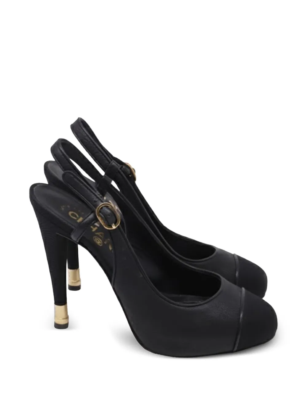 CHANEL Pre-Owned Slingback-Pumps mit Plateau - Schwarz