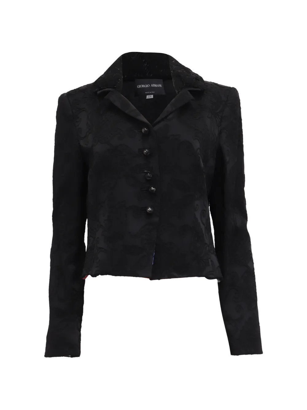 Giorgio Armani Pre-Owned brocade single-breasted blazer - Nero