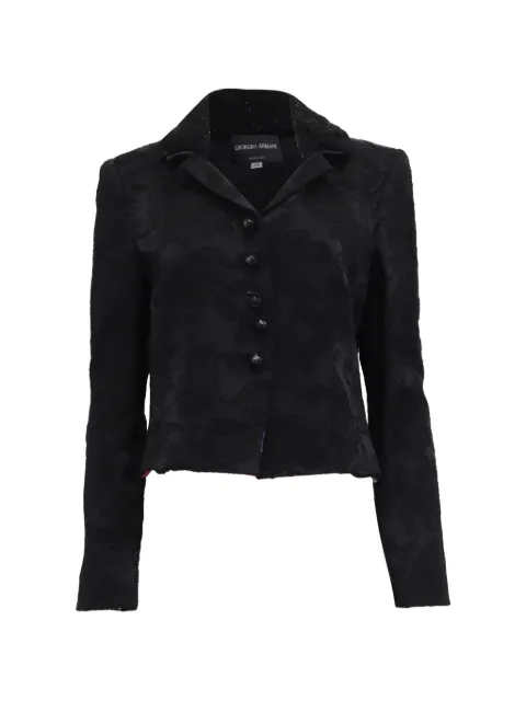 Giorgio Armani Pre-Owned brocade single-breasted blazer