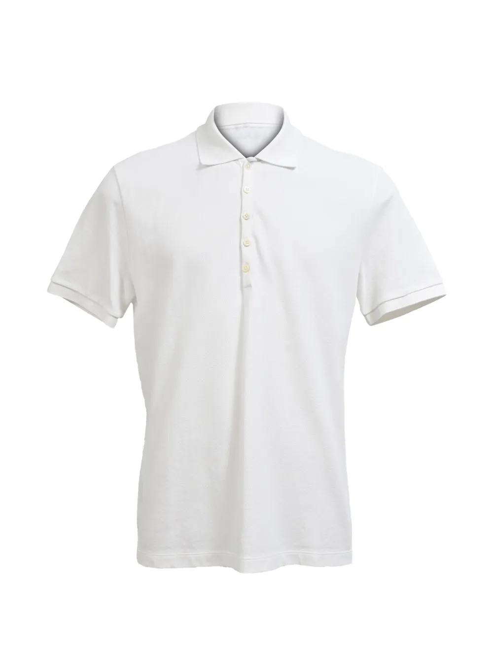 Thom Browne logo-tag polo shirt - Bianco