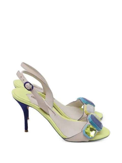Sophia Webster jewel-embellished slingback heeled sandals