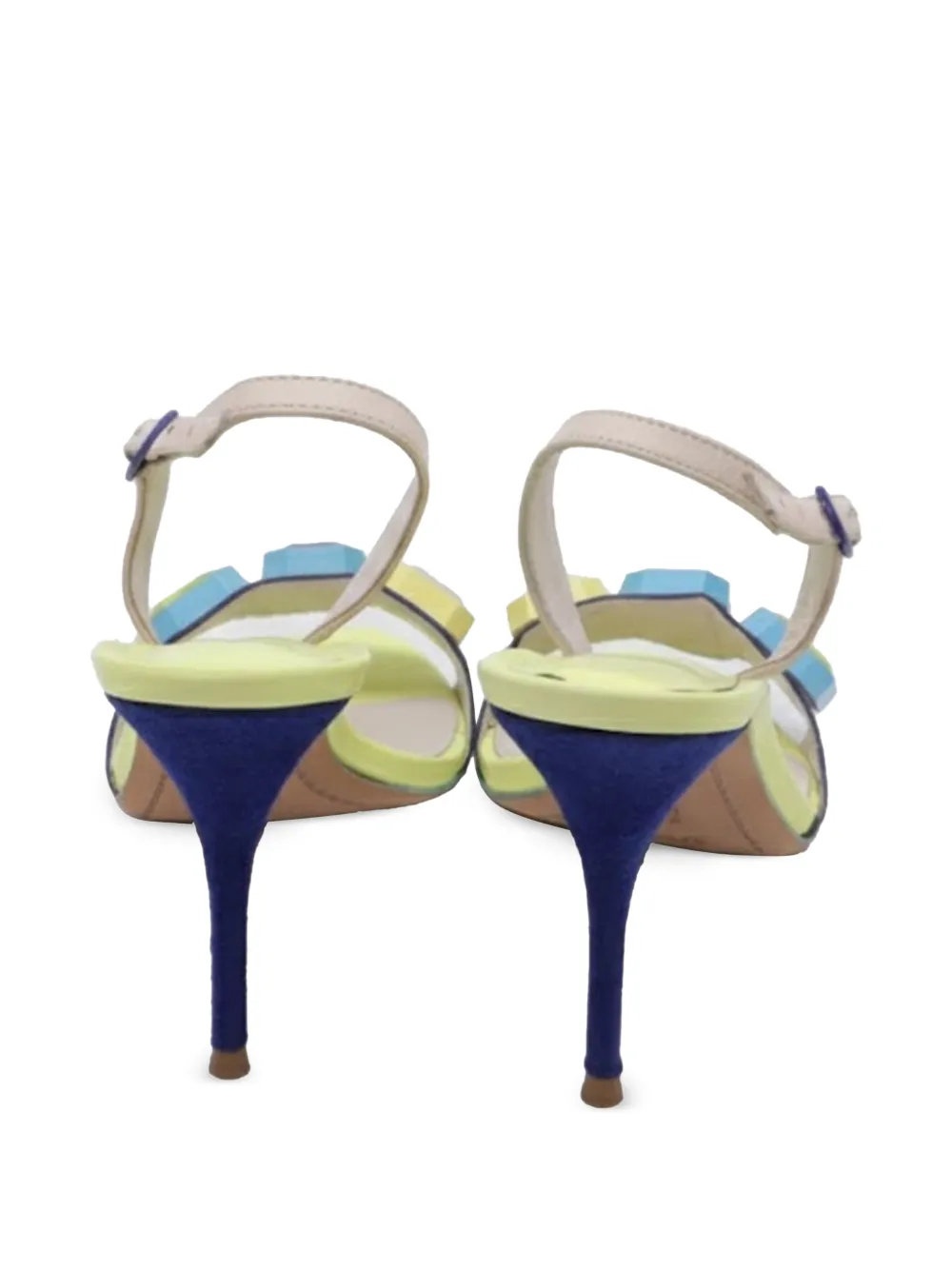 Jewel-Embellished Slingback Heeled Sandals