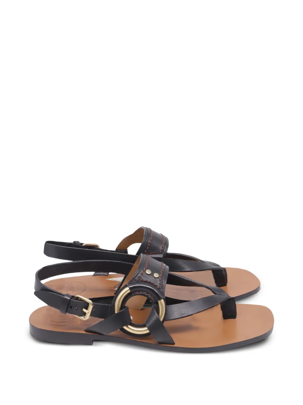 Chloé Vintage Sandalen mit Slingback-Riemen - Schwarz