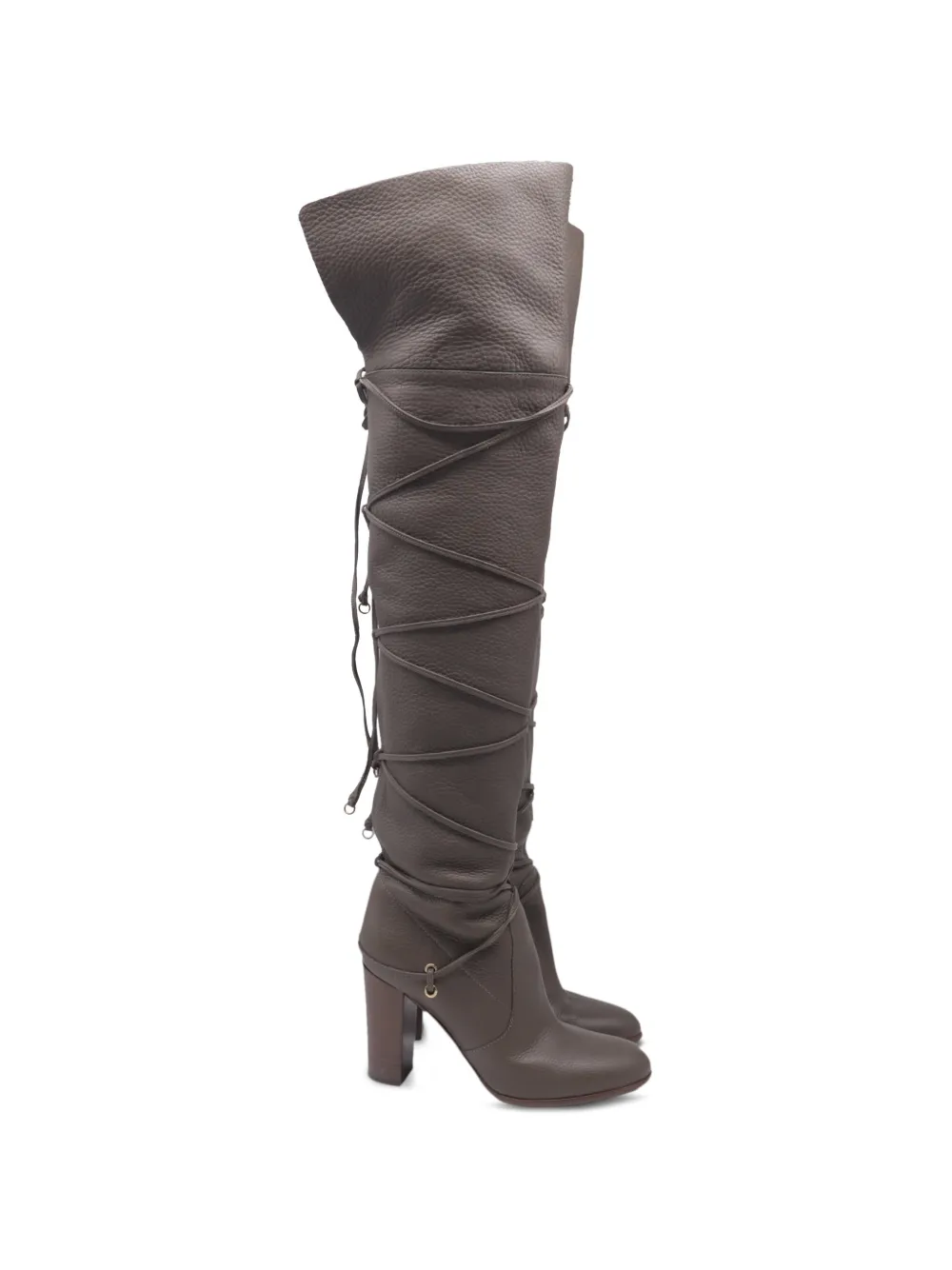 Sergio Rossi Vintage leather boots - Grau
