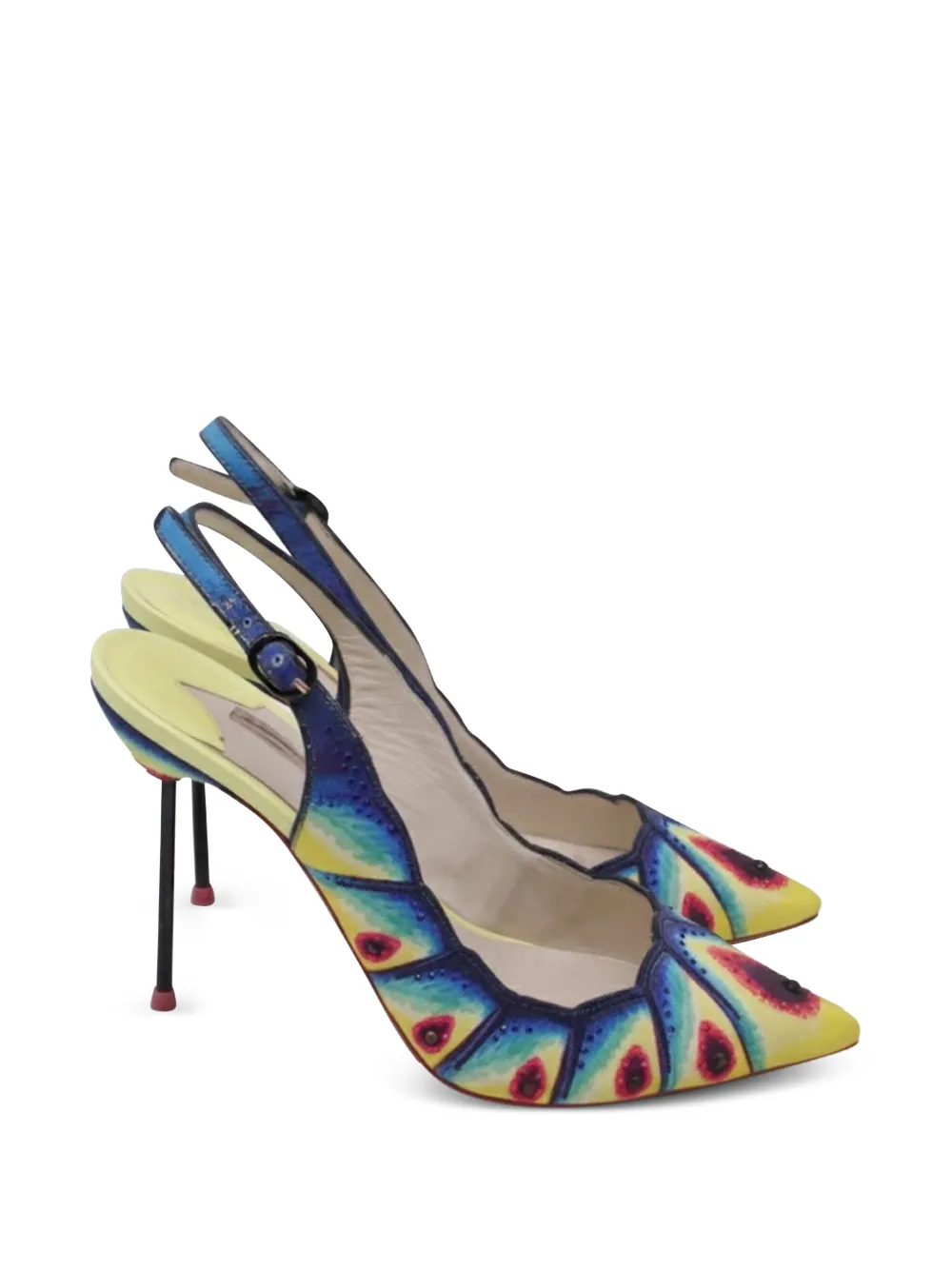 Sophia Webster embellished slingback pumps - Giallo