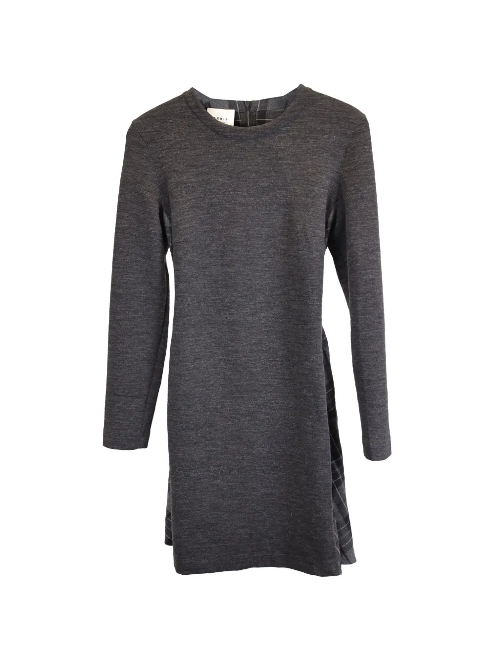 Akris plaid long-sleeve dress - Grigio