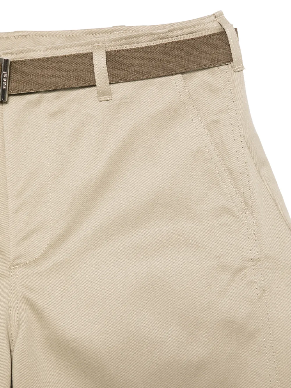  Sacai Belted Trousers - Neutrals 