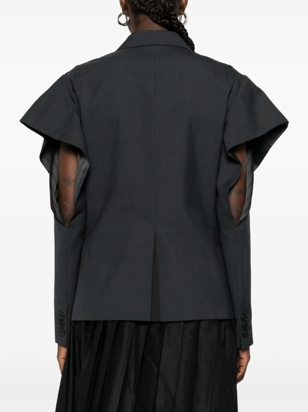 sacai Blazer met dubbele rij knopen Grijs