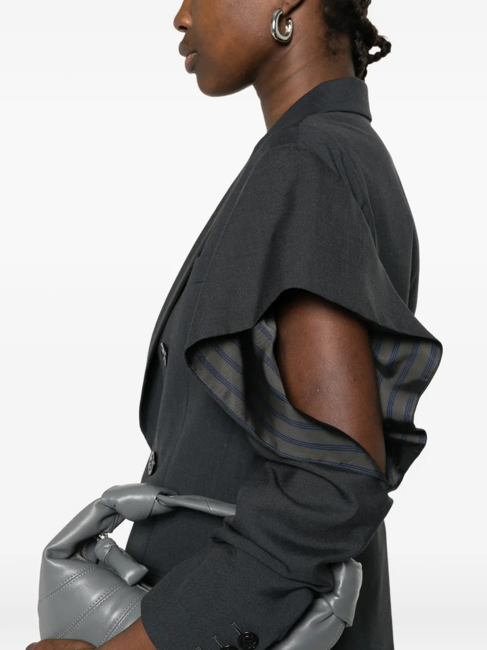 sacai Blazer met dubbele rij knopen Grijs