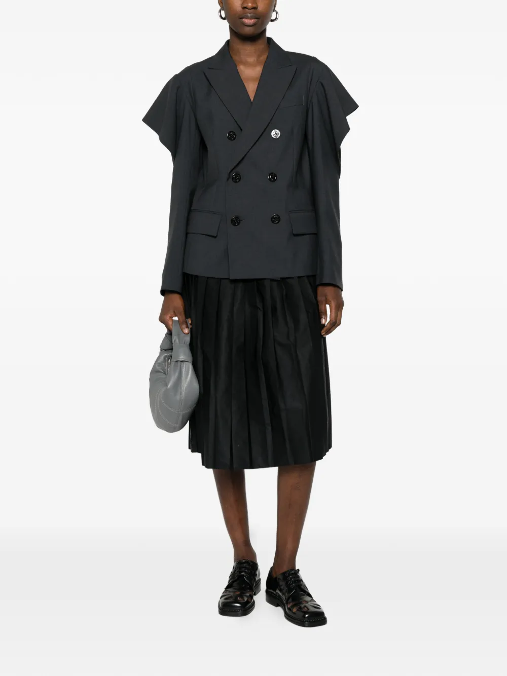 sacai Blazer met dubbele rij knopen Grijs
