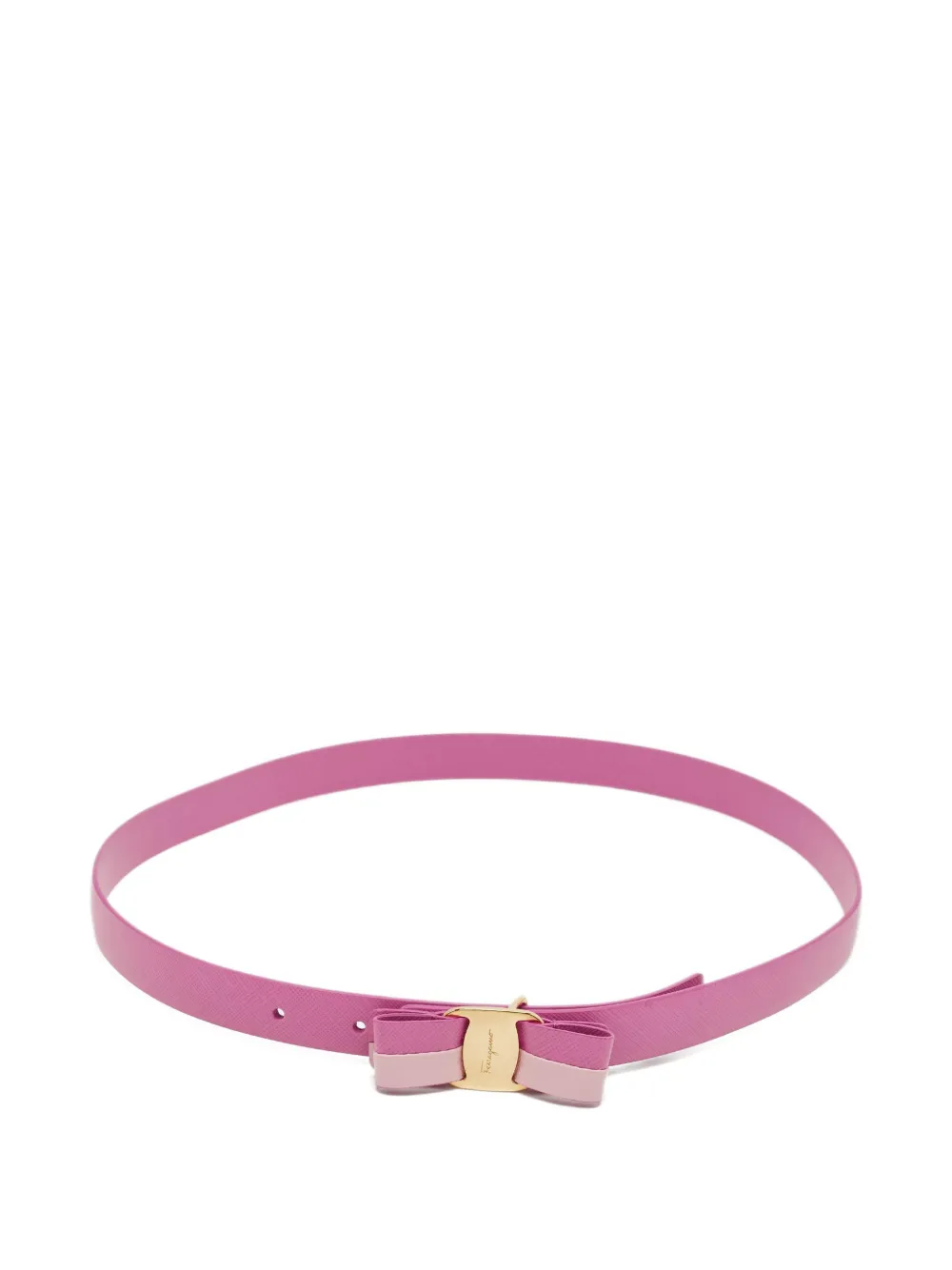 Ferragamo Pre-Owned bow leather belt - Rosa