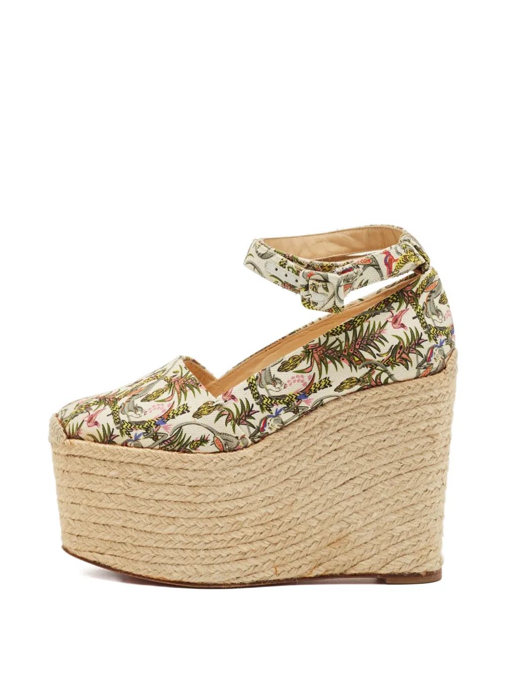 Christian Louboutin Pre-Owned Dehia woven wedge espadrilles - Toni neutri