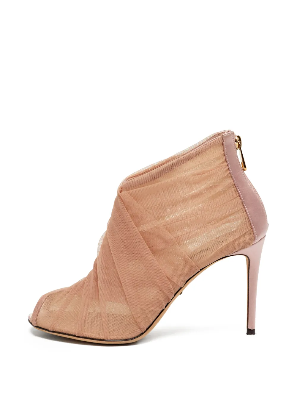 Dolce & Gabbana Pre-Owned ruched satin-trim boots - Rosa