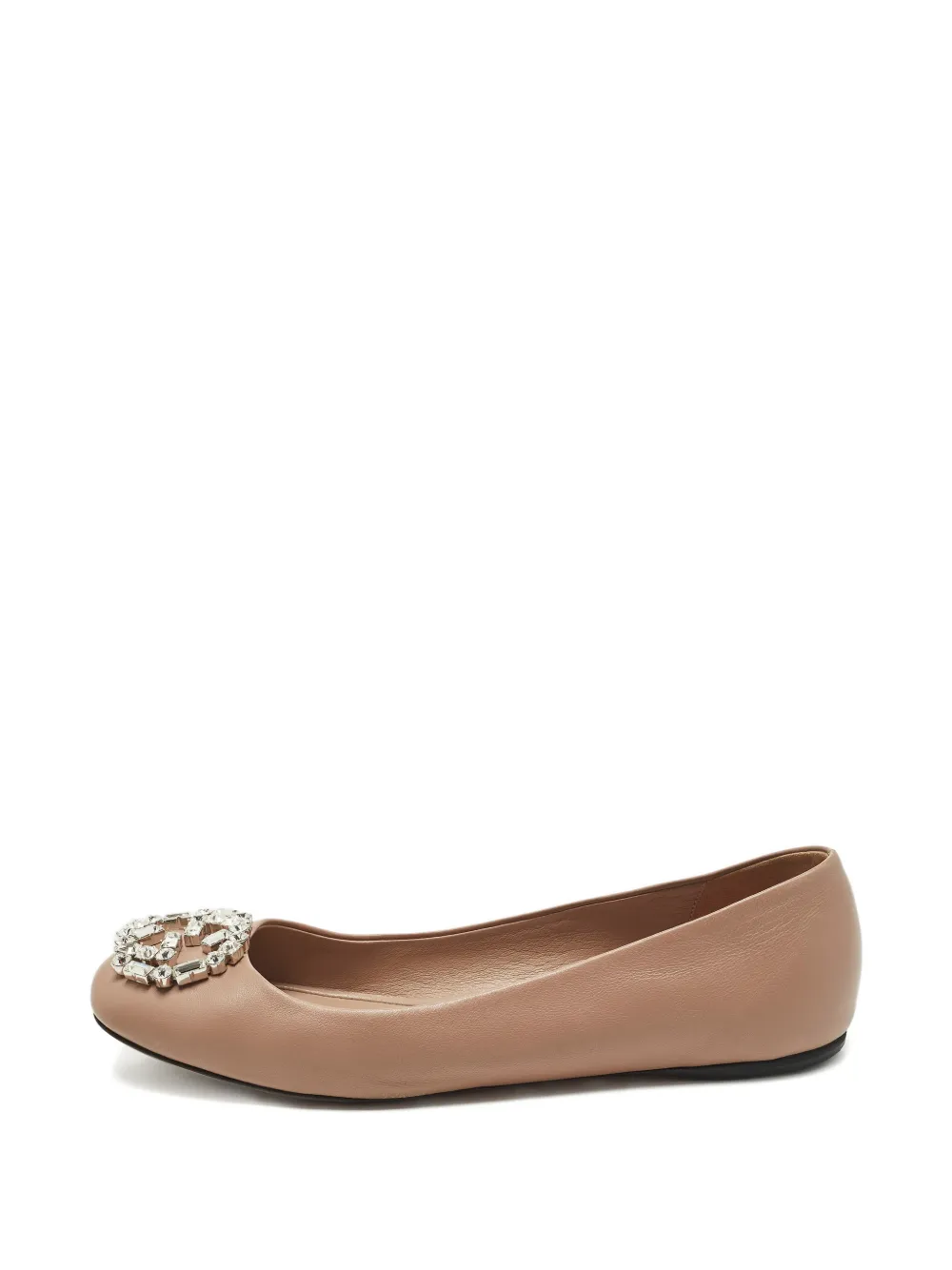 Gucci Pre-Owned crystal-embellished leather flats - Toni neutri