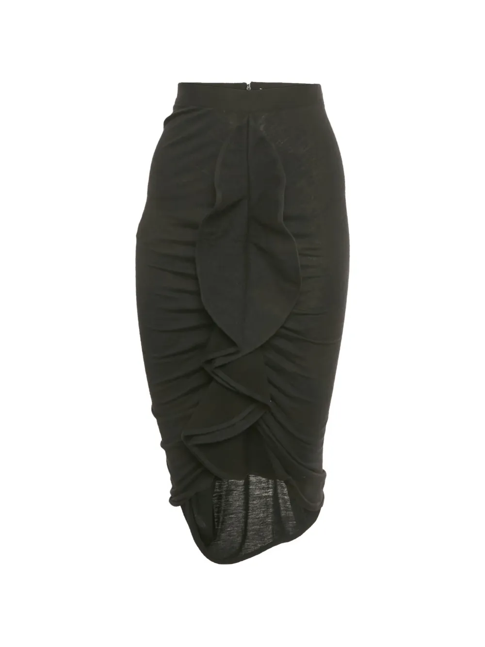 Givenchy Pre-Owned knitted ruffled midi skirt - Nero