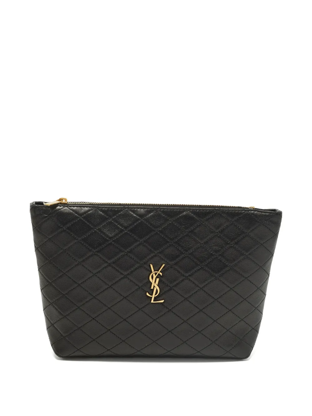 Saint Laurent Pre-Owned Gaby leather cosmetic pouch - Nero