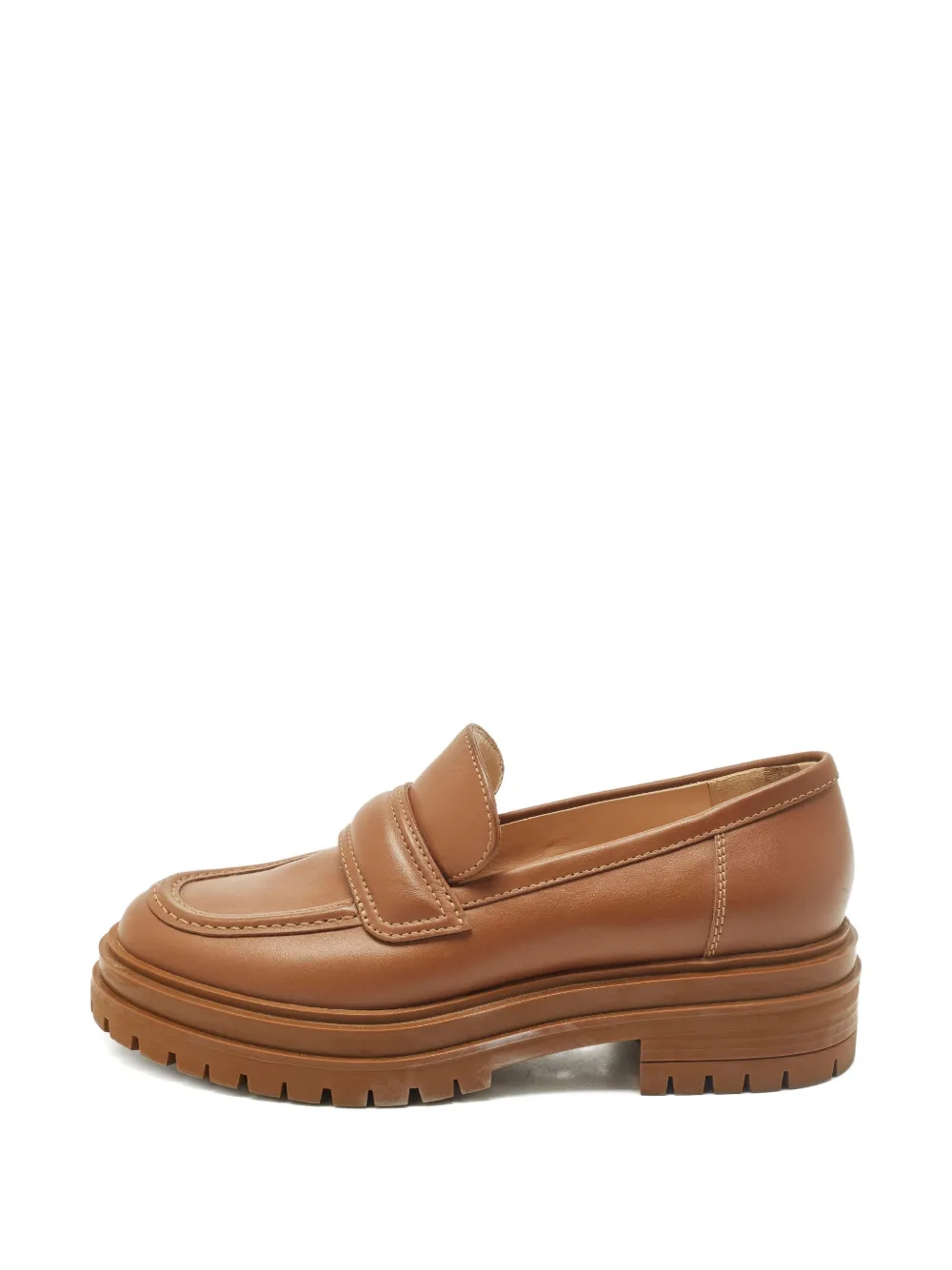 Gianvito Rossi Argo leather loafers - Braun