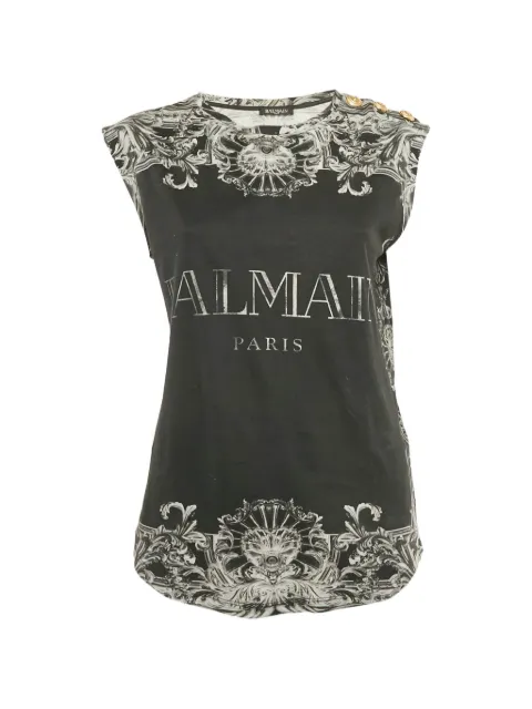 Balmain Pre-Owned haut sans manches à détail boutonné