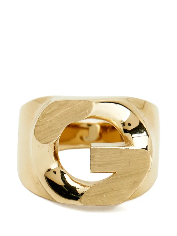 Givenchy Pre-owned Sculptural Initial Ring in Gold