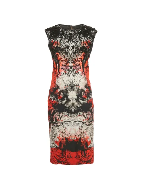 Roberto Cavalli vestido estampado con mostacillas