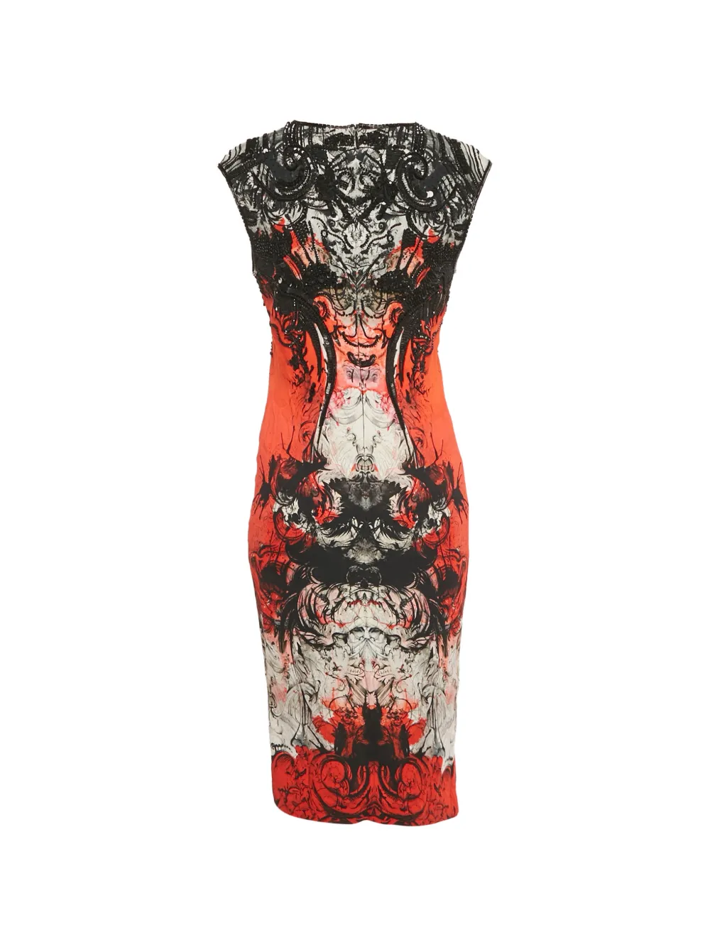 Roberto Cavalli Vintage Print Beaded Dress | Black