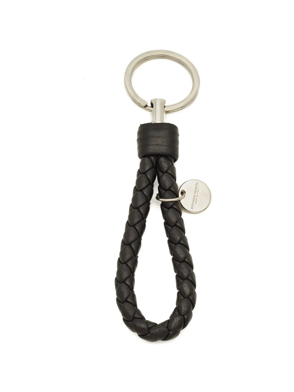 Bottega Veneta Pre-Owned Intrecciato leather keychain - Nero