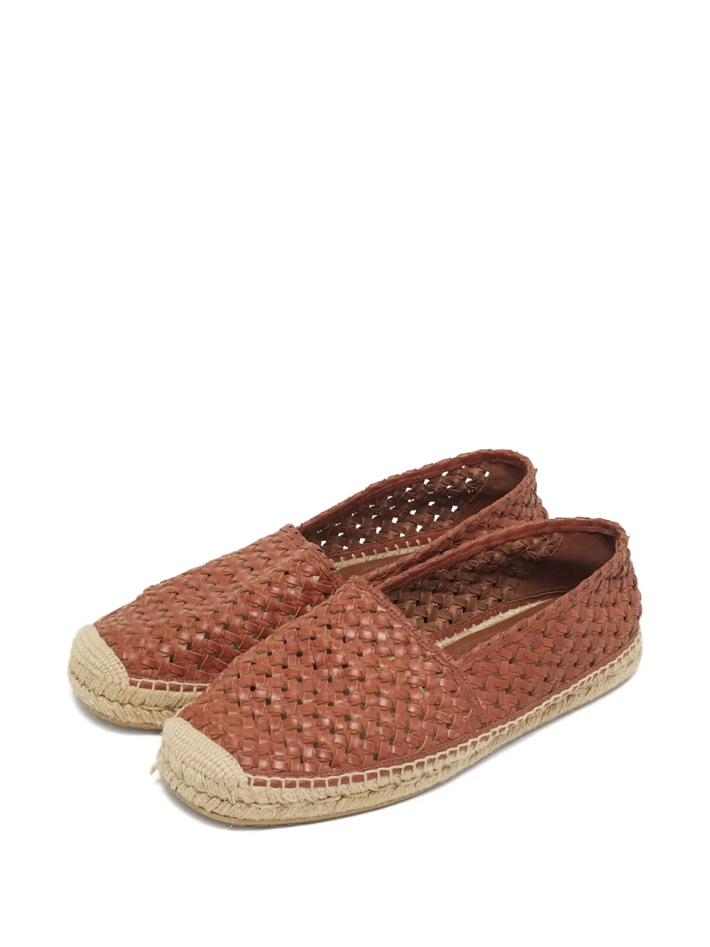 Dolce & Gabbana Pre-Owned woven leather espadrille - Marrone
