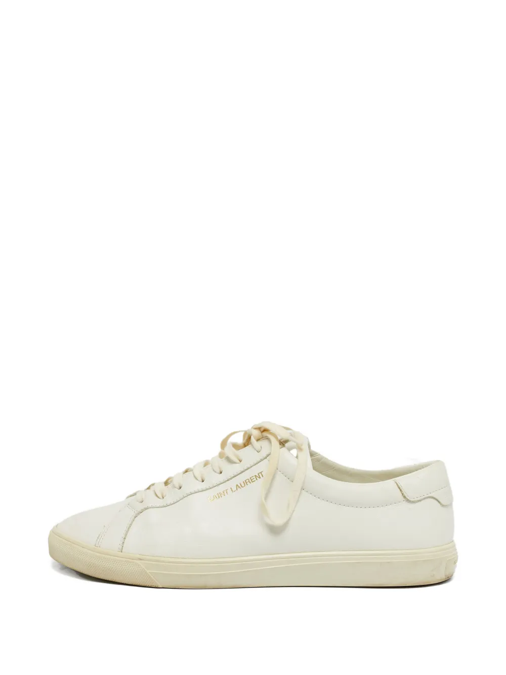 Saint Laurent Pre-Owned Andy calf leather sneakers - Bianco