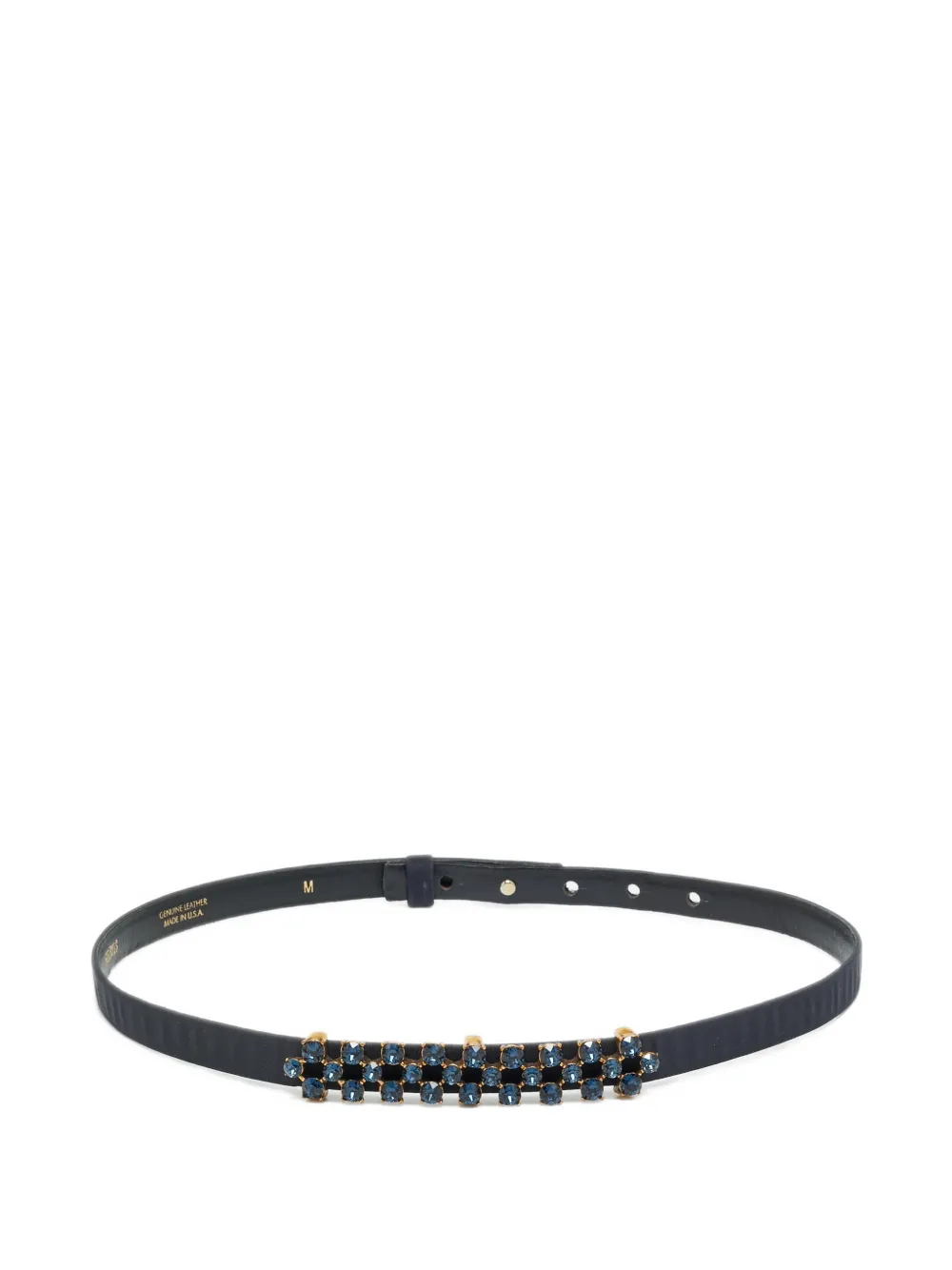 Oscar de la Renta Pre-Owned satin crystal belt - Blu