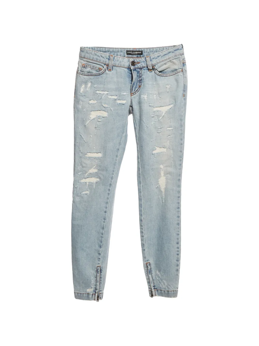 Dolce & Gabbana Pre-Owned Jeans Pretty Fit con effetto vissuto - Blu