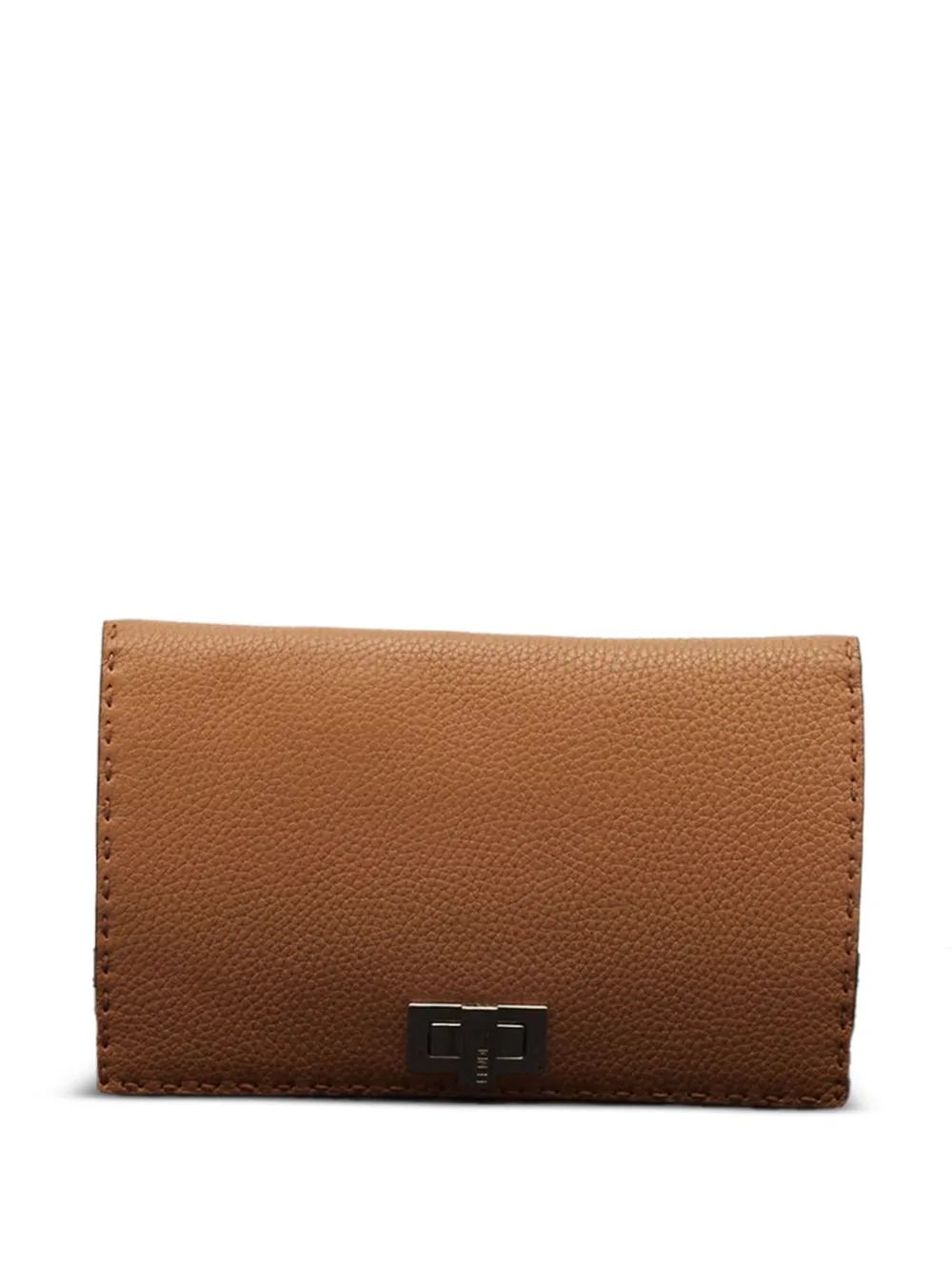 Fendi Pre-Owned 2016 Peekaboo leather wallet - Toni neutri