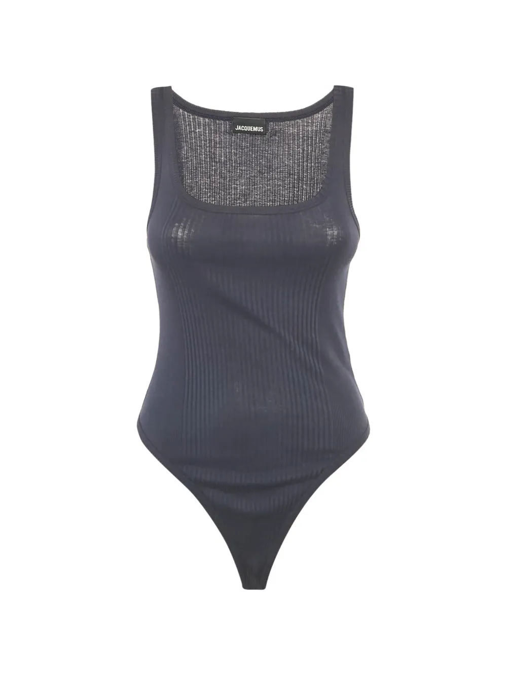 Jacquemus Pre-Owned ribbed square-neck top - Blu