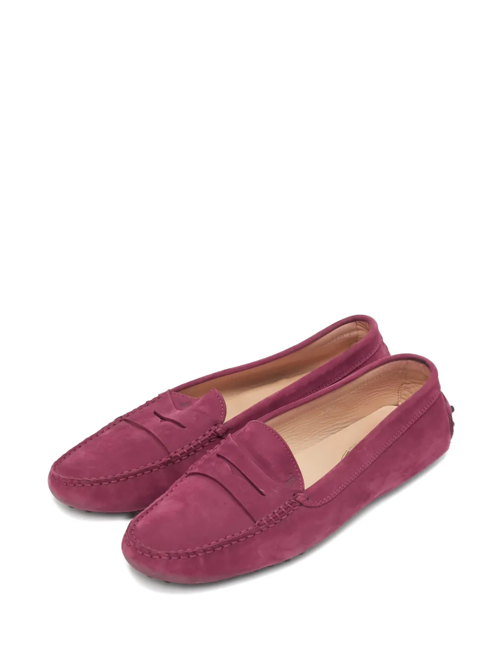 Tod's Vintage nubuck loafers - Viola