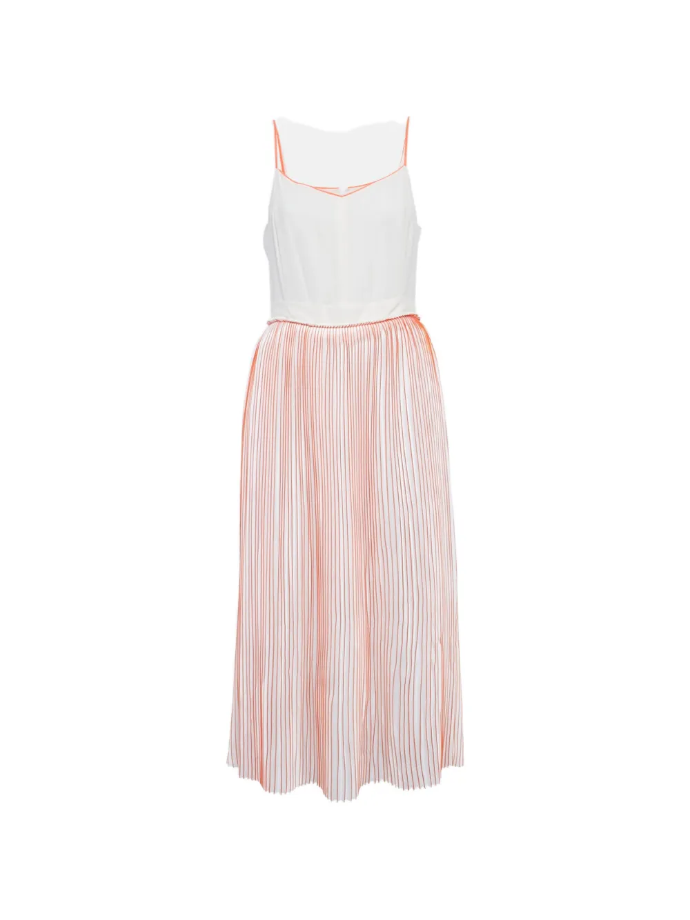 Victoria Victoria Beckham silk plissé midi dress - Bianco