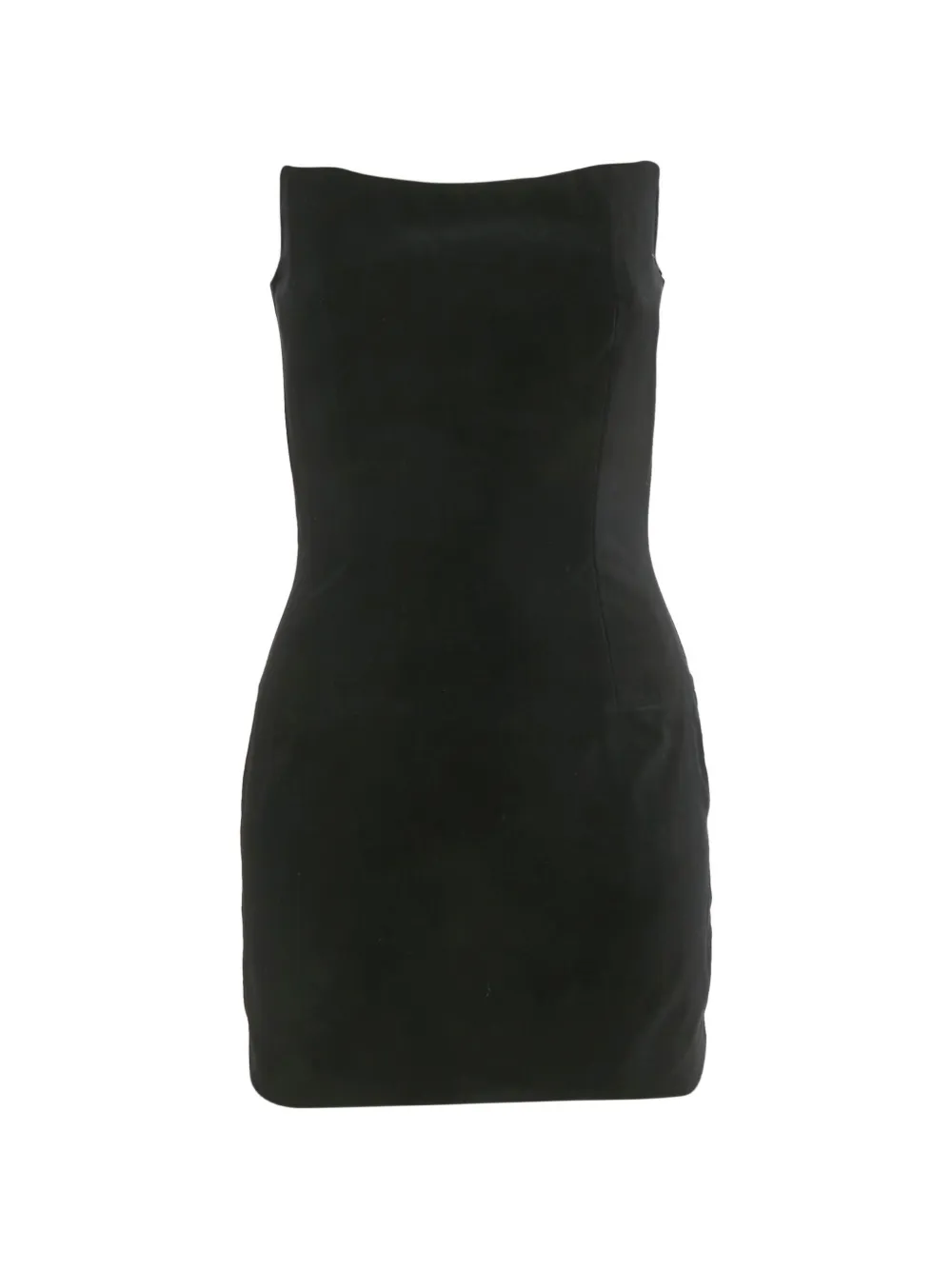 Balmain Pre-Owned velvet strapless mini dress - Nero