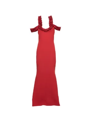 strapless open back dress Avery Red Bow Mini Dress main image 1
