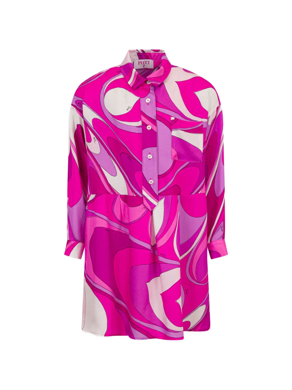 PUCCI Junior graphic-pattern mini dress - Rosa