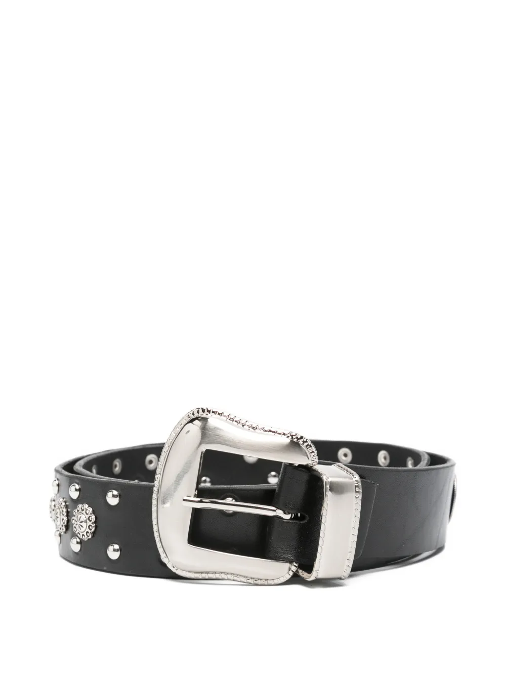 Eraldo Studded Buckle Belt In Black