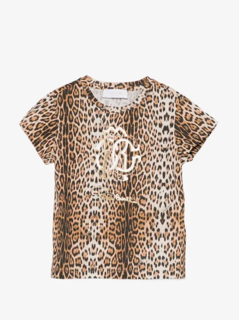 Roberto Cavalli Junior leopard-print T-shirt