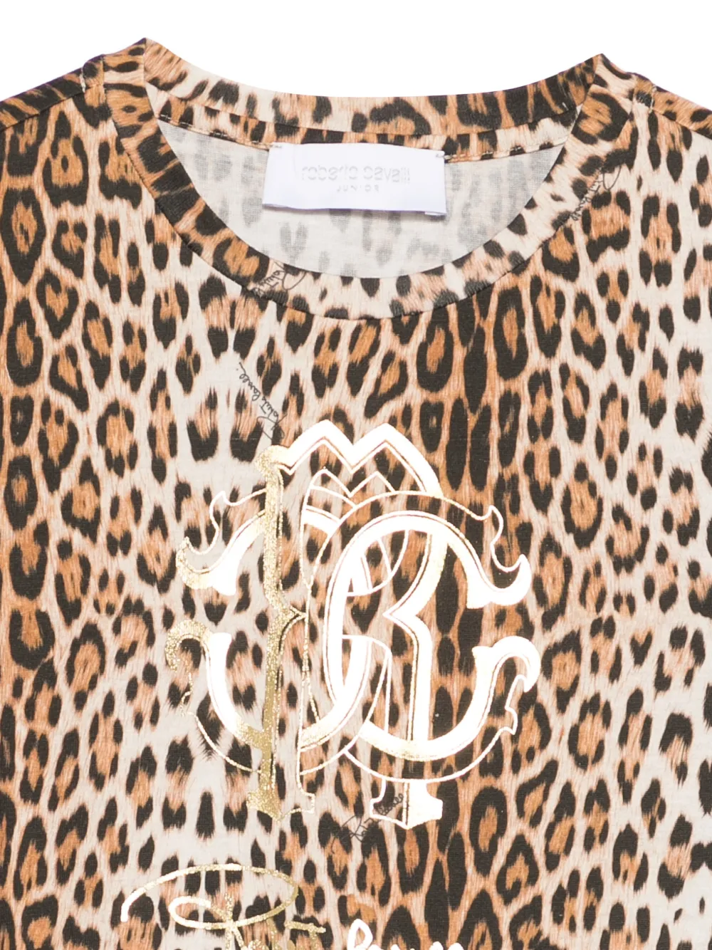 Roberto Cavalli Junior T-shirt met ruches afwerking Bruin