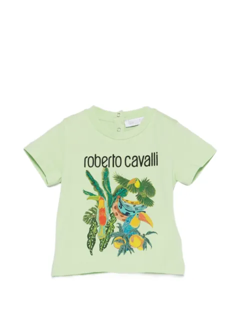 Roberto Cavalli Junior playera con cuello redondo
