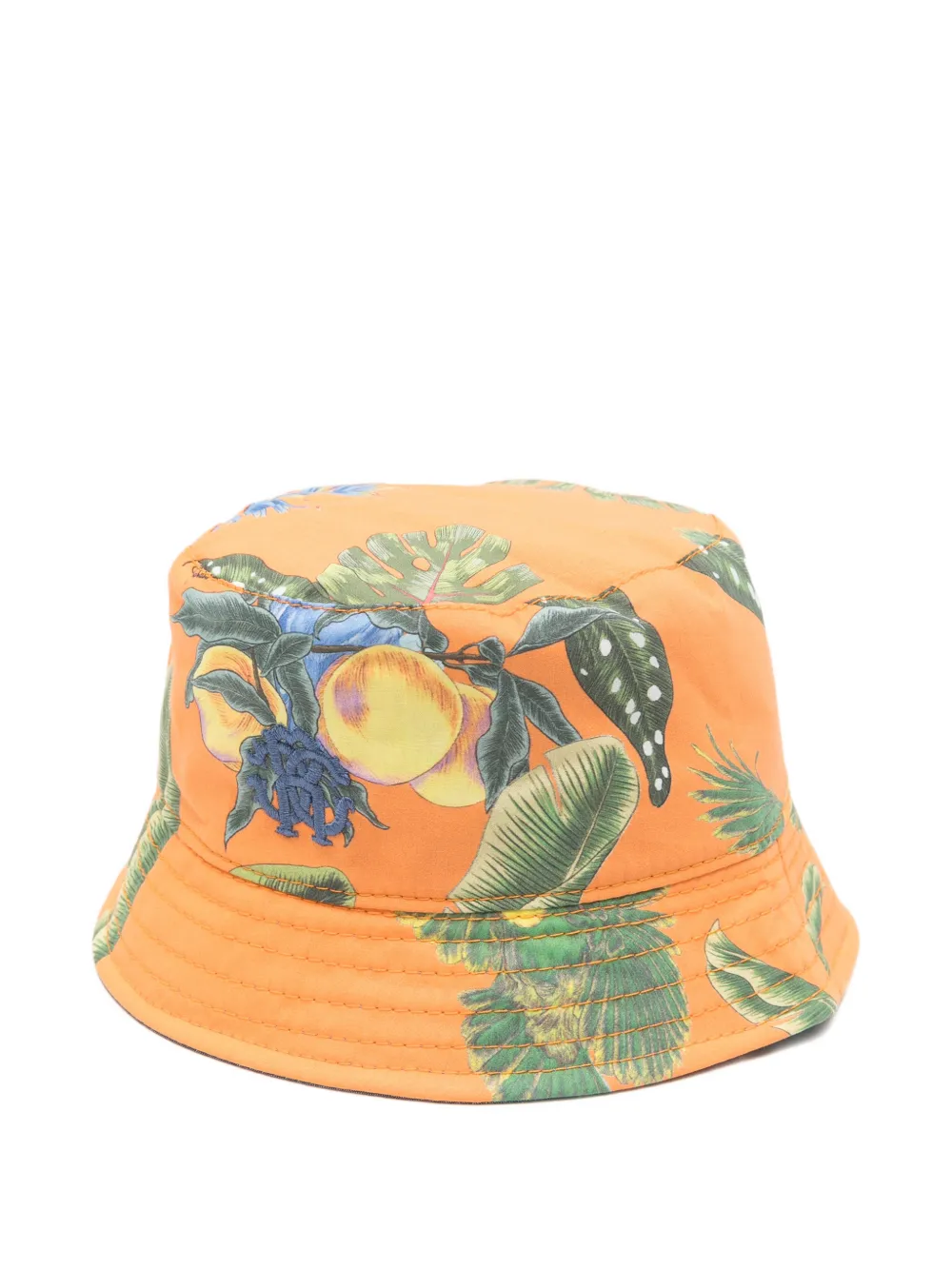 Roberto Cavalli Junior floral-print bucket hat - Arancione